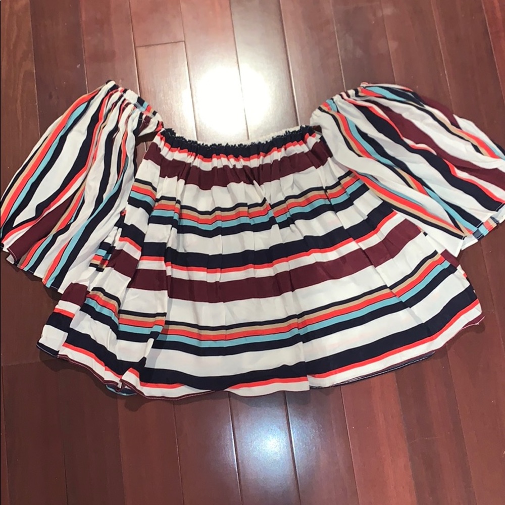 Striped Off the Shoulder Top